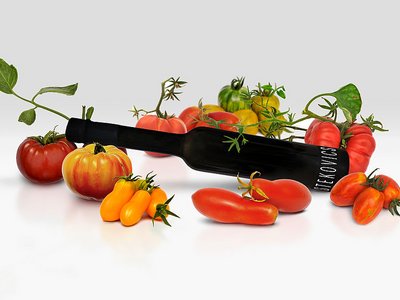 Kaiseressig aus Paradeisern, naturtrüb